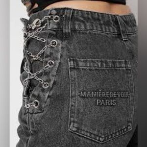 Maniere De Voir Jeans- Straight + high waist